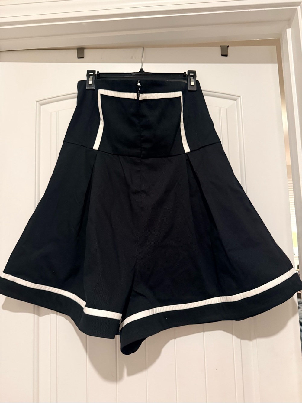 Maeve Strapless Cotton Romper by Anthopologie in Black - Picture 5 of 6